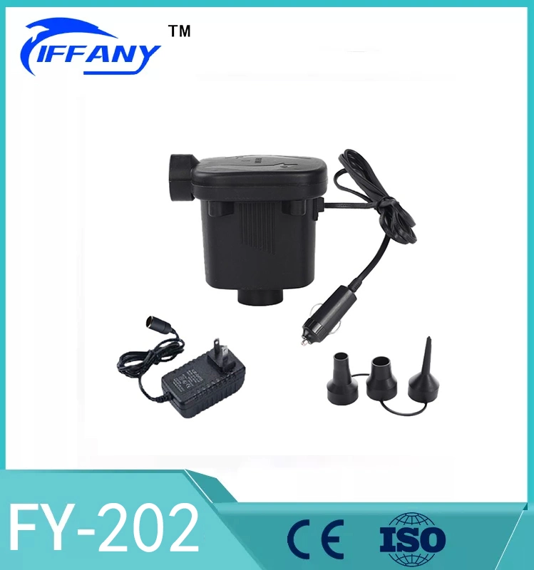 202 Two Way Electric Air Pump OEM 12V Standard Inflatable Boat and Air Bed Single-Stage Pump