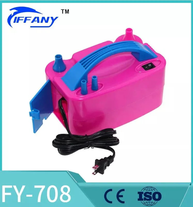 Rose Red 110V 600W Good Style Electric Balloon Pump Portable Automatic Double Hole Balloon Inflator